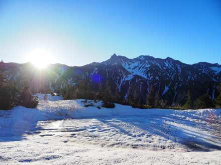 雪嶺の朝